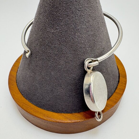 VTG Solid Sterling Silver 925 Engravable ID Bangle Bracelet One Size - Picture 6 of 12